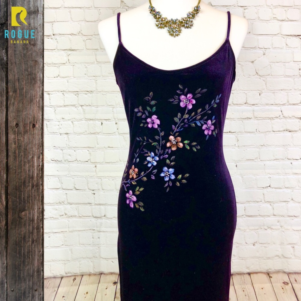 💜Dark Purple Velvet Backless Dress💜 - Picture 4 of 8